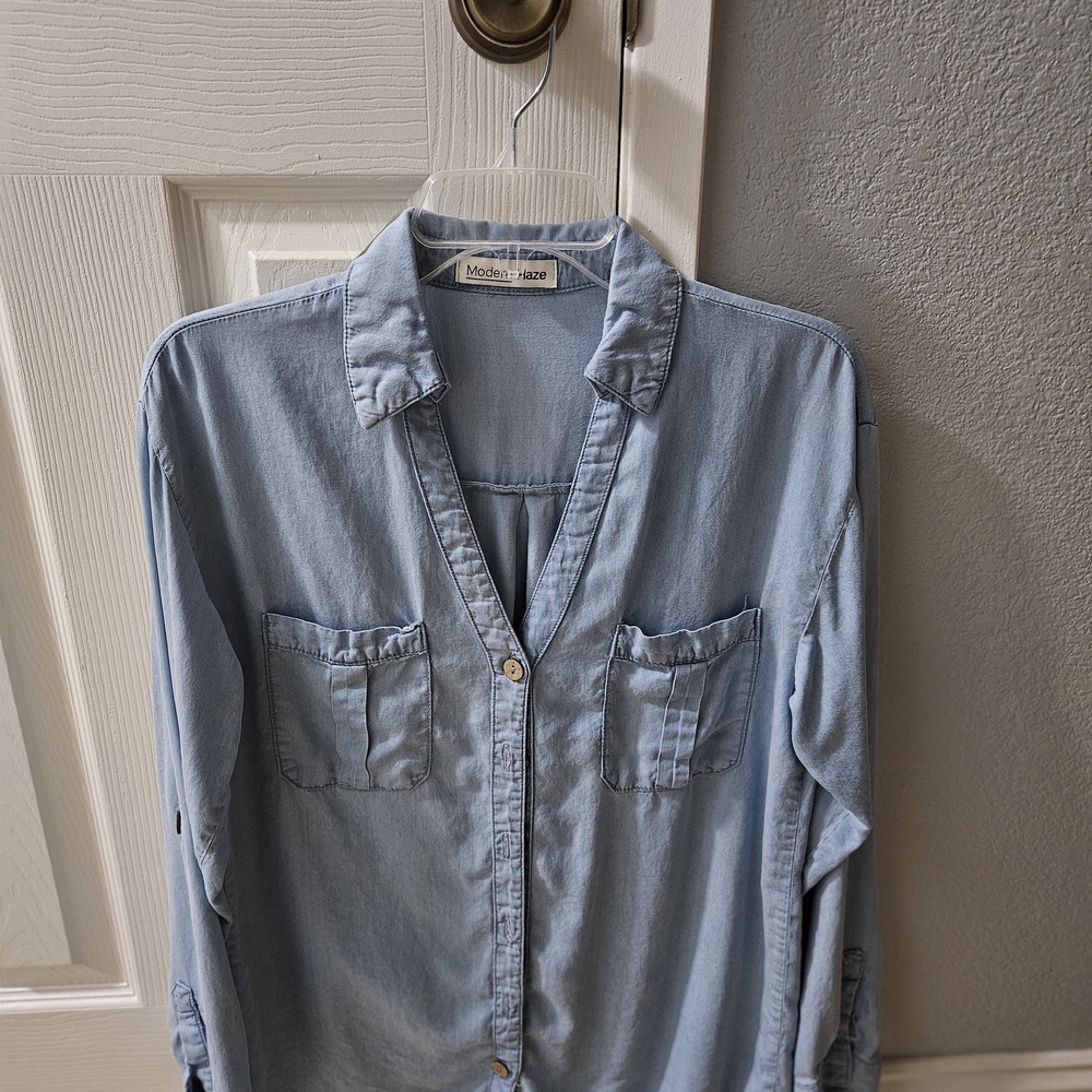 Light Blue Button-Up Shirt